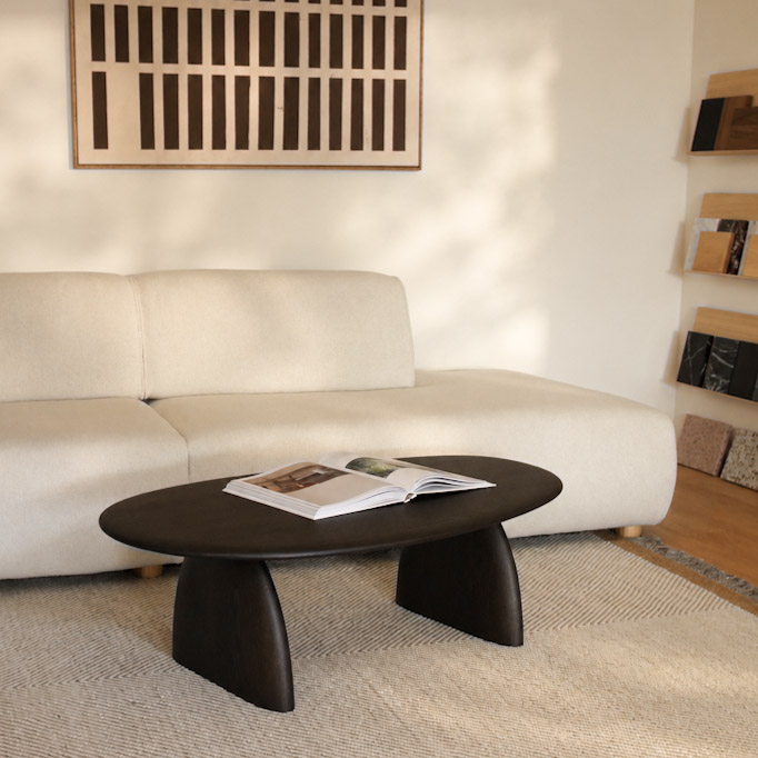 PEBBLE klub sto, 115x70x37cm